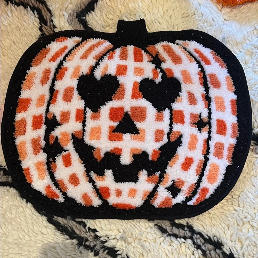 Betsey Johnson Sugar Skull Rug - Halloween Pumpkin Face Rug